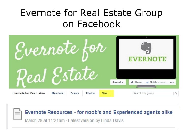 Evernote for Real Estate Group on Facebook 