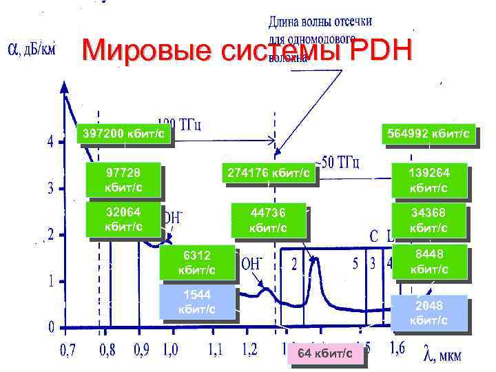 Мировые системы PDH USA Japan 5. 4. 3. Europe 397200 кбит/с x 4 97728