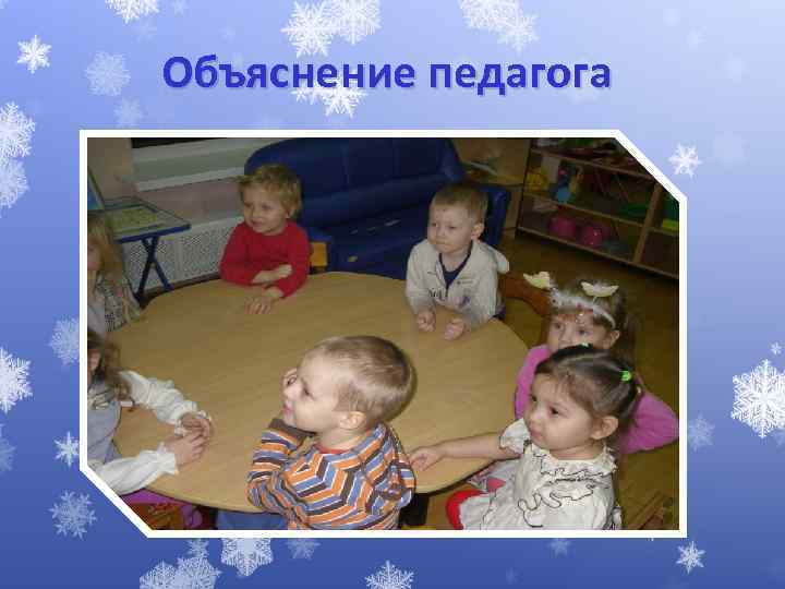 Объяснение педагога 