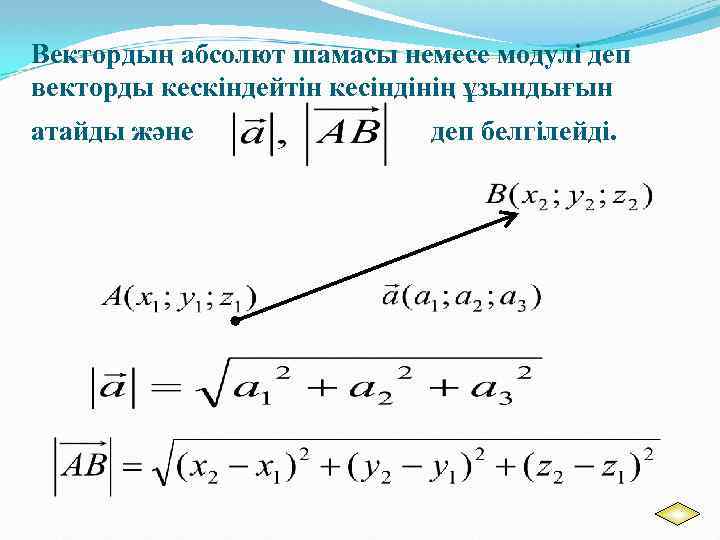 Вектордың координаталары презентация