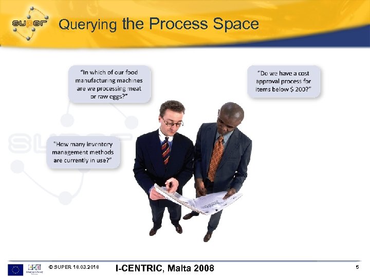 Querying the Process Space © SUPER 18. 03. 2018 I-CENTRIC, Malta 2008 5 