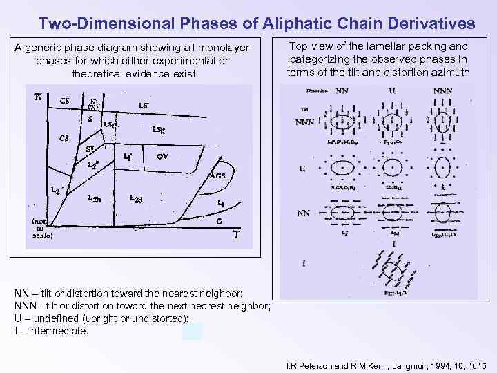 Two-Dimensional Phases of Aliphatic Chain Derivatives A generic phase diagram showing all monolayer phases