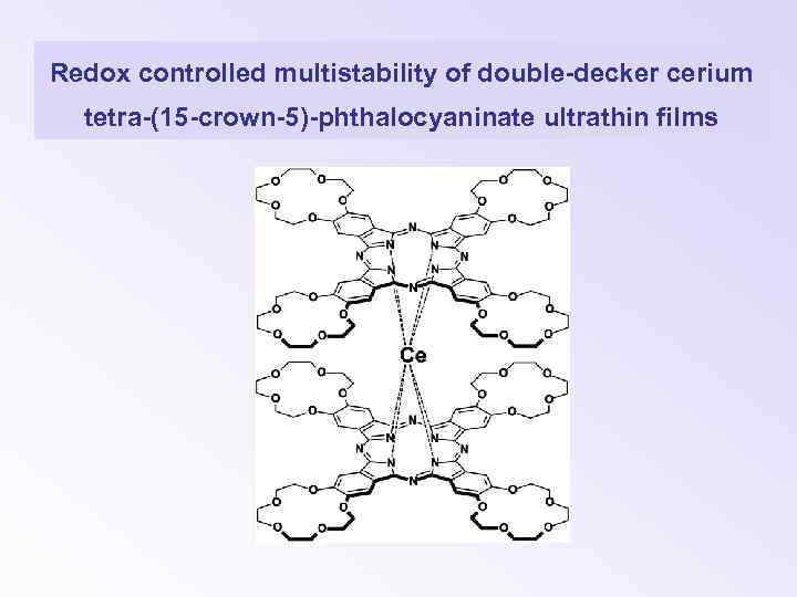 Redox controlled multistability of double-decker cerium tetra-(15 -crown-5)-phthalocyaninate ultrathin films 