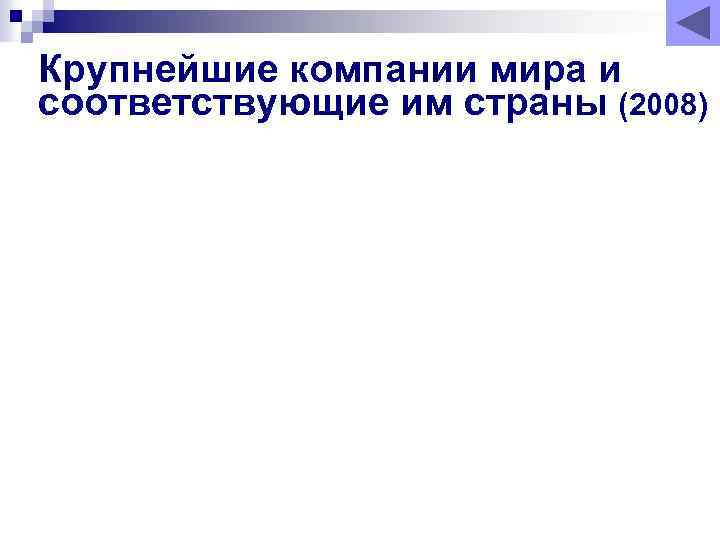 Крупнейшие компании мира и соответствующие им страны (2008) 