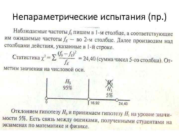 Непараметрические испытания (пр. ) 