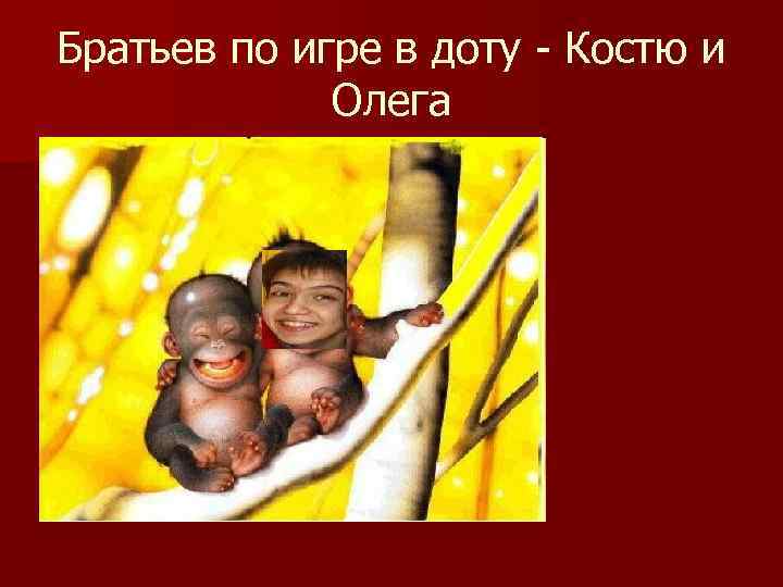 Братьев по игре в доту - Костю и Олега 