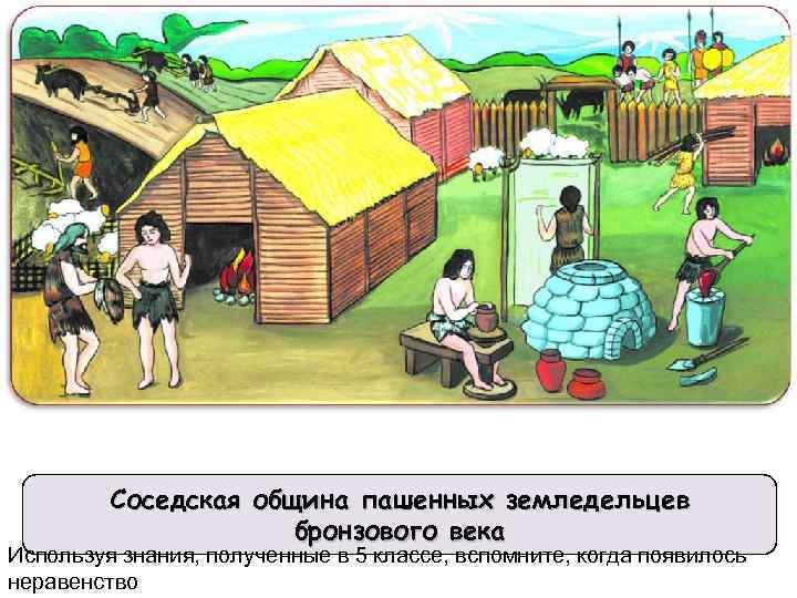 Соседская община пашенных земледельцев бронзового века Используя знания, полученные в 5 классе, вспомните, когда