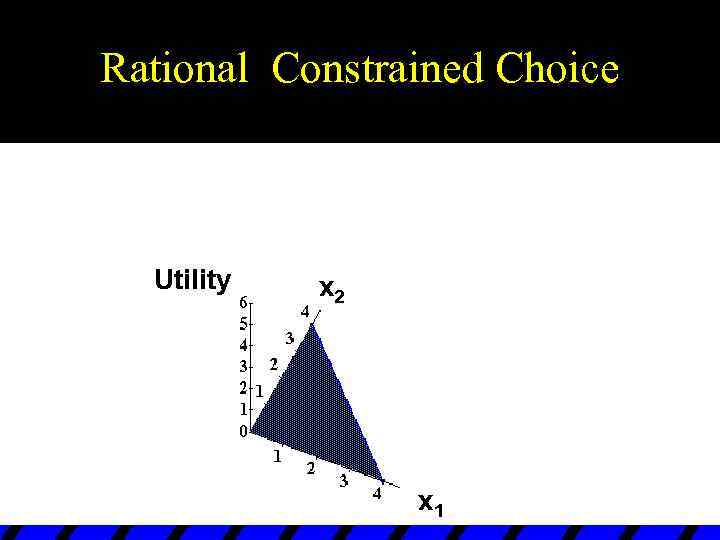 Rational Constrained Choice Utility x 2 x 1 