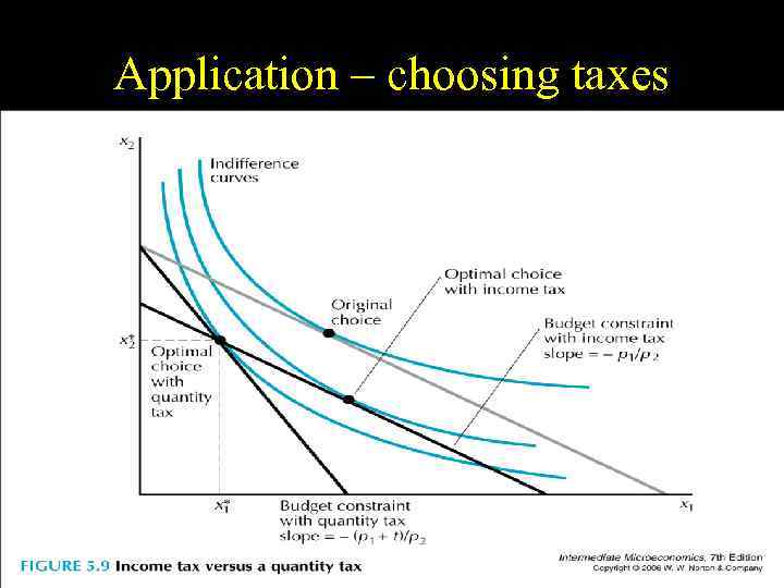 Application – choosing taxes 