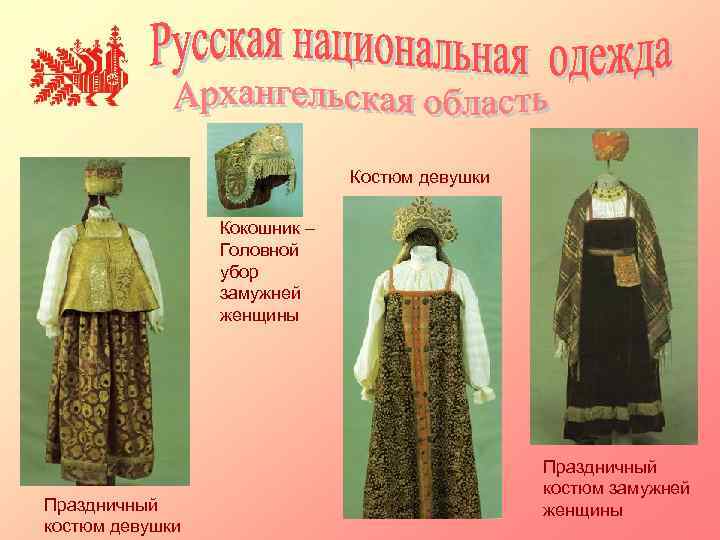 Костюм девушки Кокошник – Головной убор замужней женщины Праздничный костюм девушки Праздничный костюм замужней