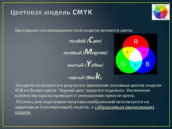 Цветовая схема cmyk это