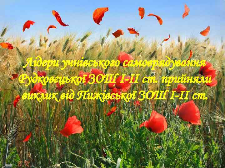 Лідери учнівського самоврядування Рудковецької ЗОШ І-ІІ ст. прийняли виклик від Пижівської ЗОШ І-ІІ ст.