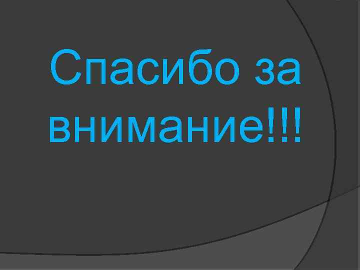 Спасибо за внимание!!! 