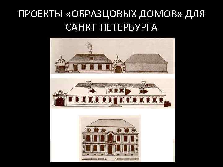ПРОЕКТЫ «ОБРАЗЦОВЫХ ДОМОВ» ДЛЯ САНКТ-ПЕТЕРБУРГА 