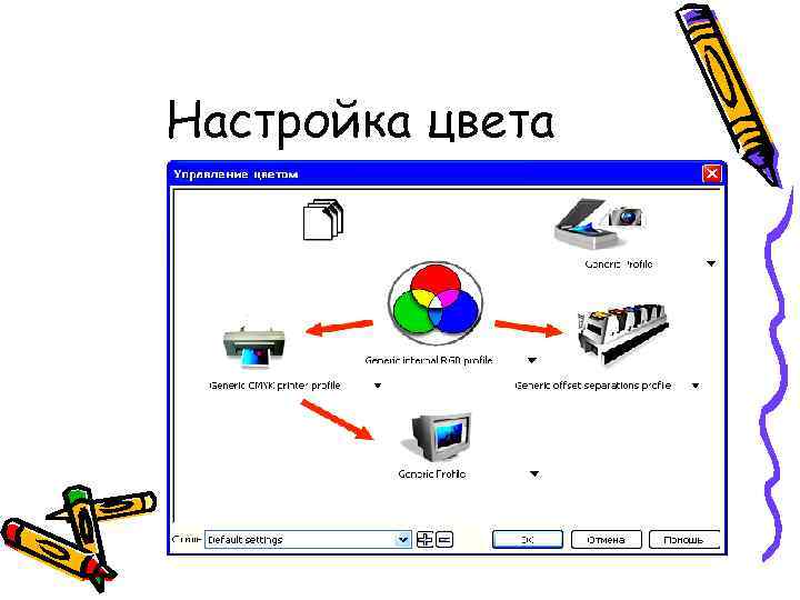 Настройка цвета 