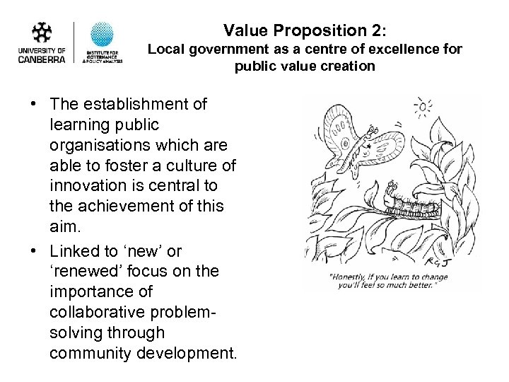 Value Proposition 2: Local government as a centre of excellence for public value creation