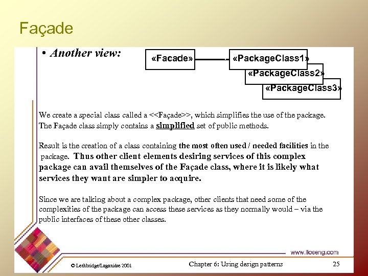 Façade • Another view: «Facade» «Package. Class 1» «Package. Class 2» «Package. Class 3»