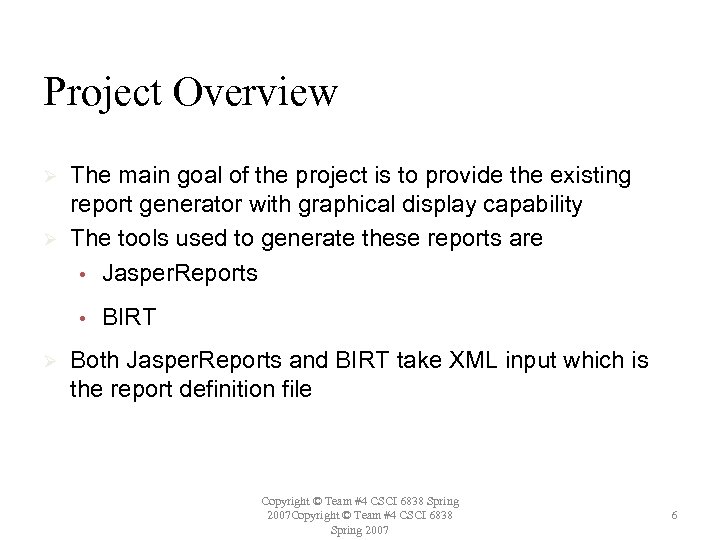 Project Overview Ø Ø The main goal of the project is to provide the