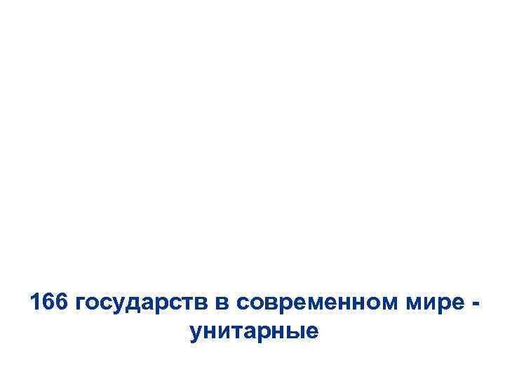 166 государств в современном мире унитарные 