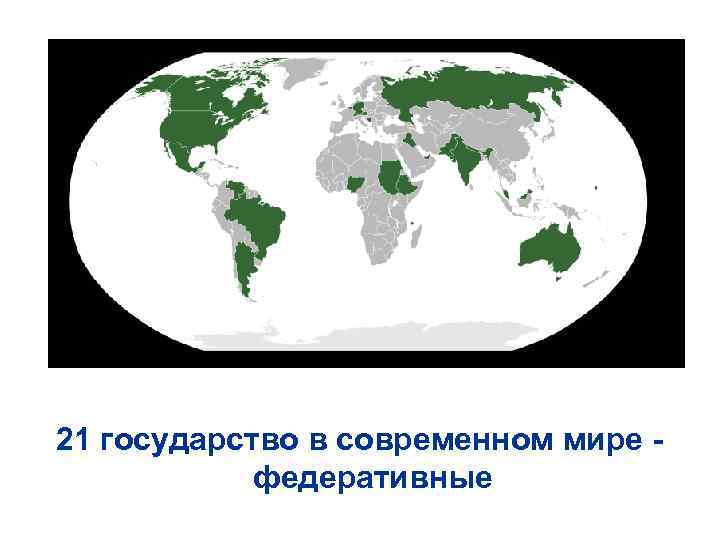 21 государство в современном мире федеративные 