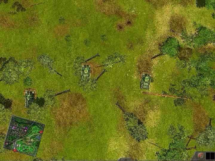 Взвод обороняется в составе роты. Вариант расположения танковой роты в два эшелона. 