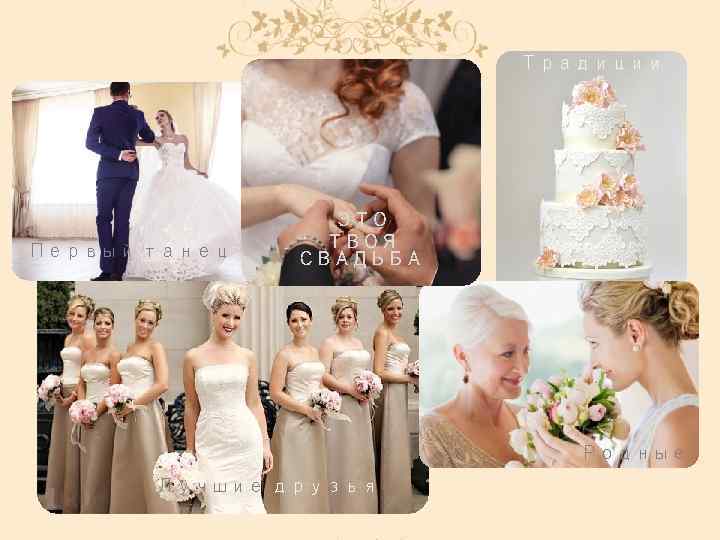 Традиции Первый танец ЭТО ТВОЯ СВАДЬБА Родные Лучшие друзья 