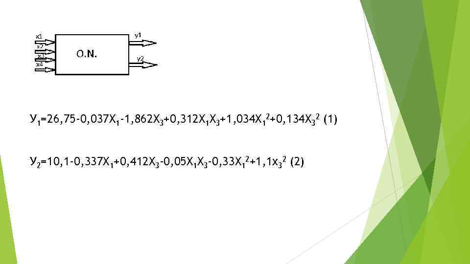 У 1=26, 75 -0, 037 X 1 -1, 862 X 3+0, 312 X 1
