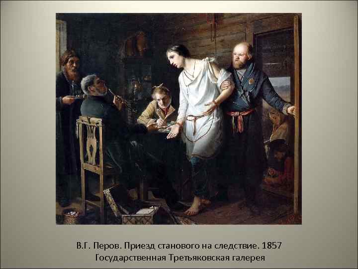 В. Г. Перов. Приезд станового на следствие. 1857 Государственная Третьяковская галерея 