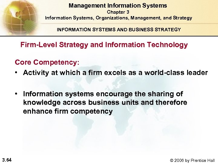 Management Information Systems Chapter 3 Information Systems, Organizations, Management, and Strategy INFORMATION SYSTEMS AND