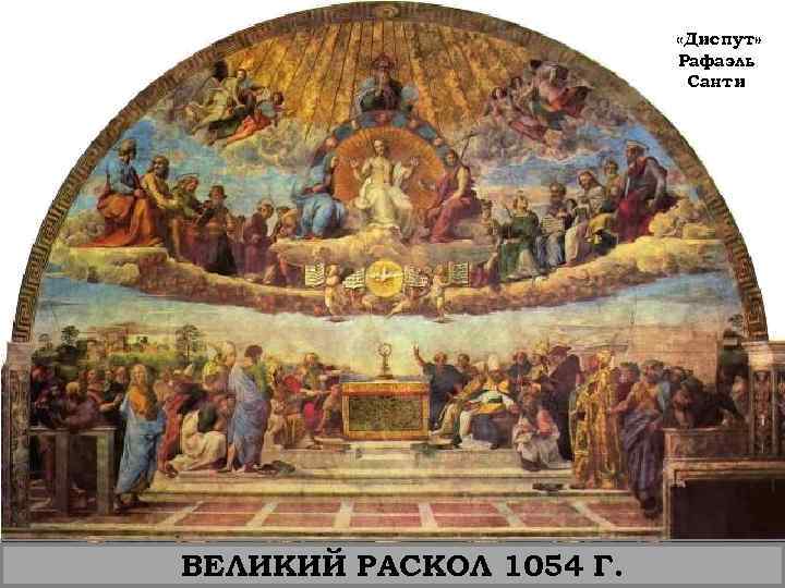  «Диспут» Рафаэль Санти ВЕЛИКИЙ РАСКОЛ 1054 Г. 
