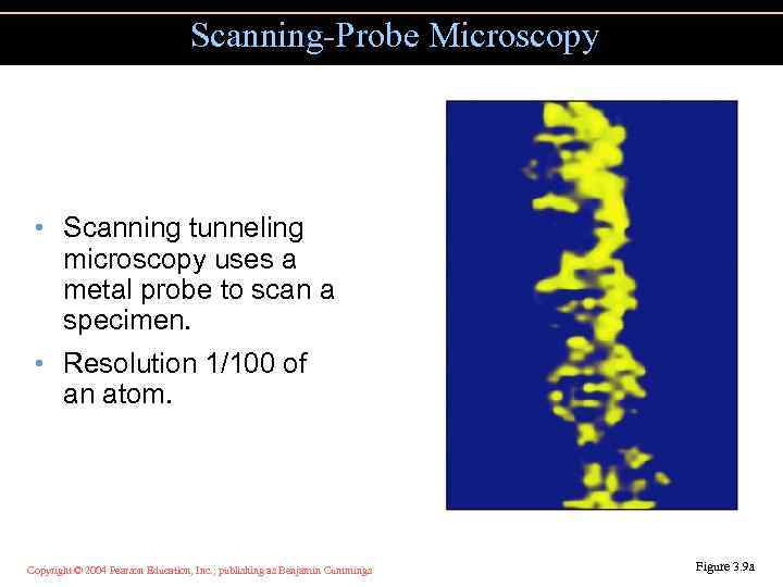 Scanning-Probe Microscopy • Scanning tunneling microscopy uses a metal probe to scan a specimen.