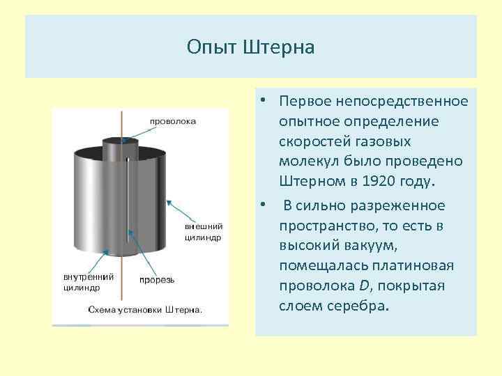 Измерение скорости газов. Опыт Штерна 1920. Скорости газовых молекул опыт Штерна. Измерение скорости молекул опыт Штерна. Опыт Штерна физика кратко.