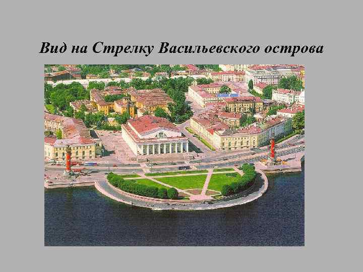 Вид на Стрелку Васильевского острова 