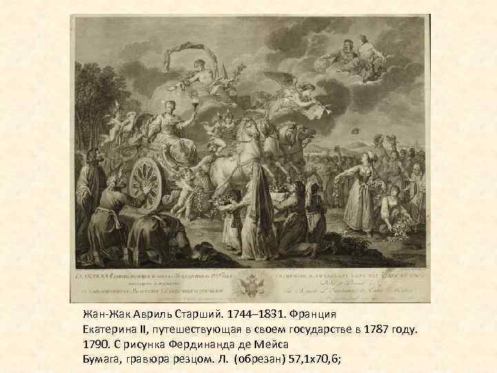 Жан-Жак Авриль Старший. 1744– 1831. Франция Екатерина II, путешествующая в своем государстве в 1787