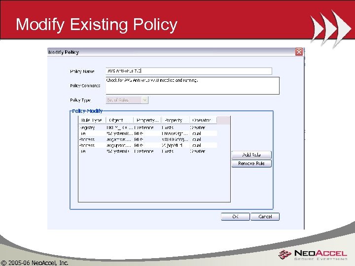 Modify Existing Policy © 2005 -06 Neo. Accel, Inc. 