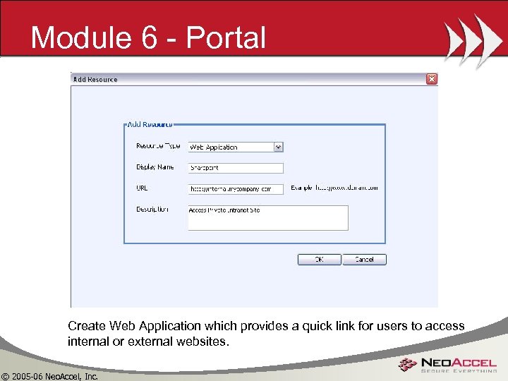 Module 6 - Portal Create Web Application which provides a quick link for users