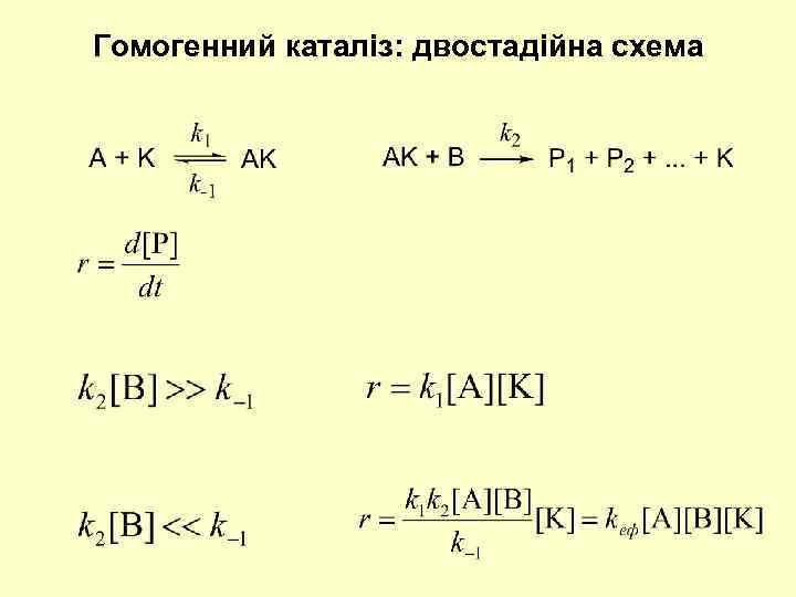 Гомогенний каталіз: двостадійна схема 