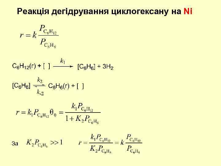 Реакція дегідрування циклогексану на Ni За 
