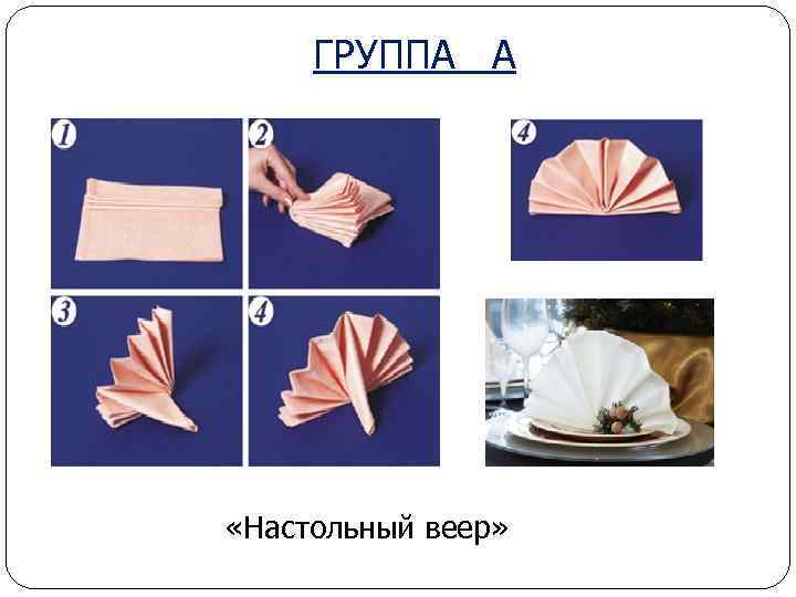 ГРУППА А «Настольный веер» 