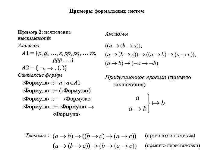 Формальная система логика