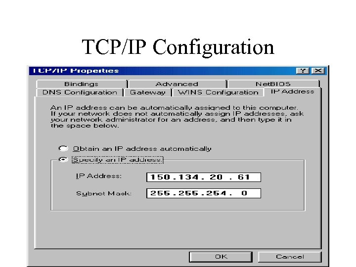 TCP/IP Configuration 