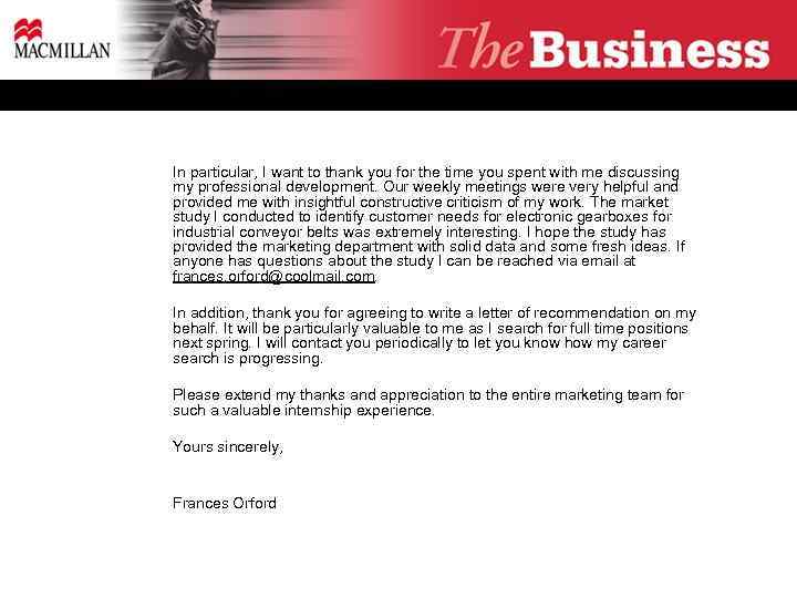 ¡ In particular, I want to thank you for the time you spent with