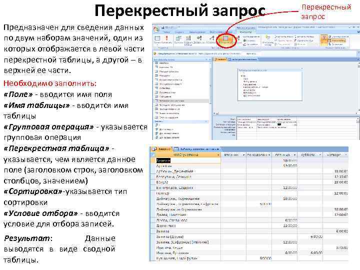 Для чего предназначены запросы. Перекрестная таблица в access. MS access перекрестный запрос. Перекрёстный запрос access 2007. Перекрёстные запрос в аксессе.