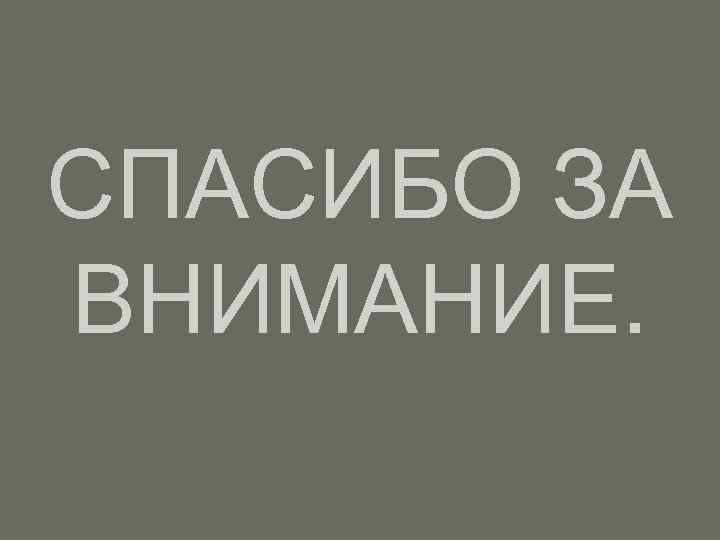 СПАСИБО ЗА ВНИМАНИЕ. 