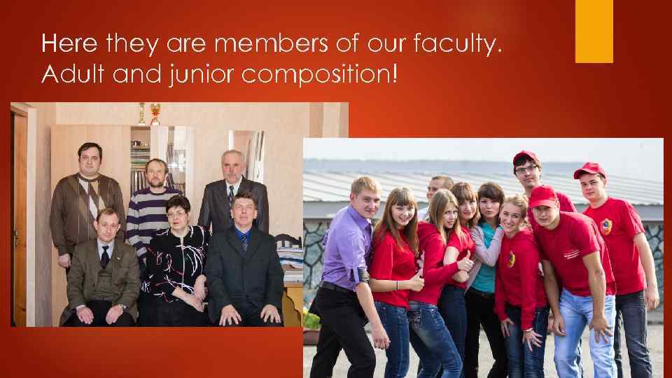 Here they are members of our faculty. Adult and junior composition! 