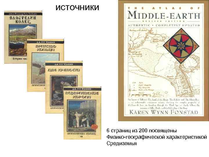 источники 6 страниц из 200 посвящены Физико-географической характеристикой Средиземья 