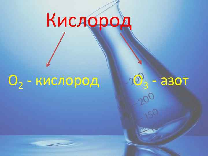 Кислород О 2 - кислород О 3 - азот 