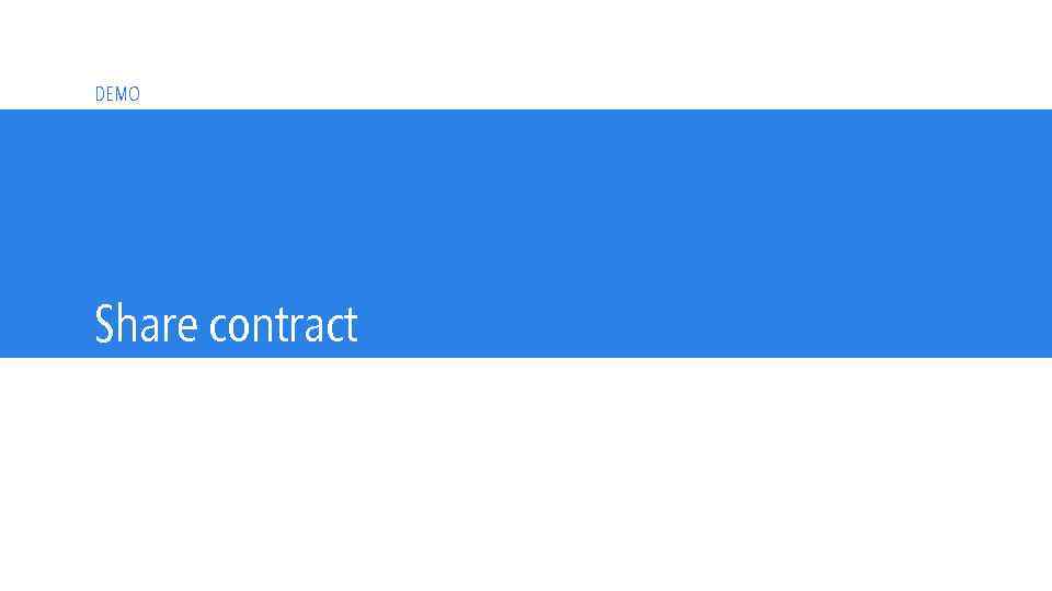 DEMO Share contract 