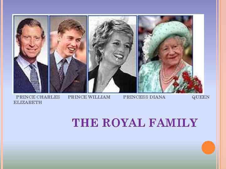 PRINCE CHARLES ELIZABETH PRINCE WILLIAM PRINCESS DIANA QUEEN THE ROYAL FAMILY 