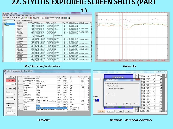 22. STYLITIS EXPLORER: SCREEN SHOTS (PART 1) Site folders and files interface Easy Setup